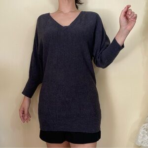 New York & Company Dark Gray Long Sleeve Dress
